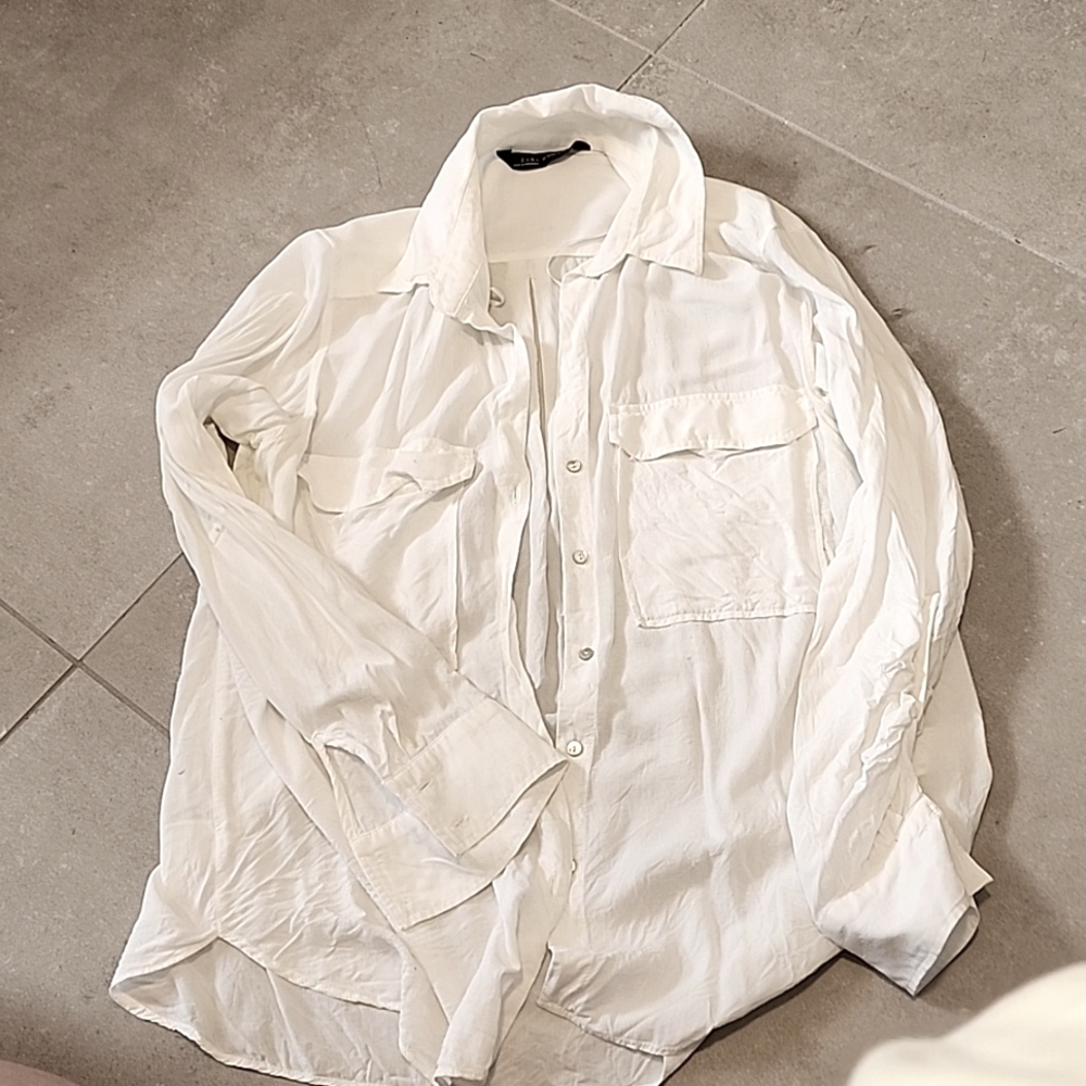 Zara white button up
